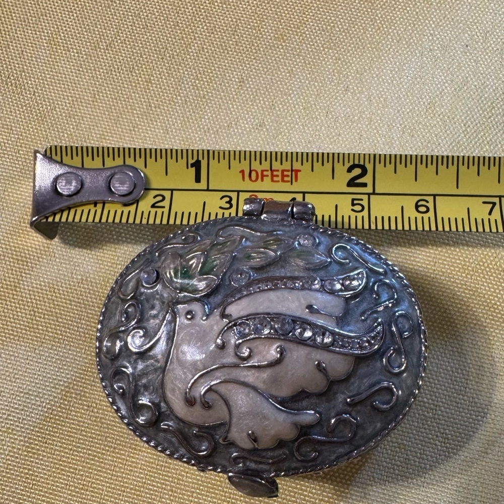 Retired Monet Holiday Turtle Dove Collectible Trinket Box